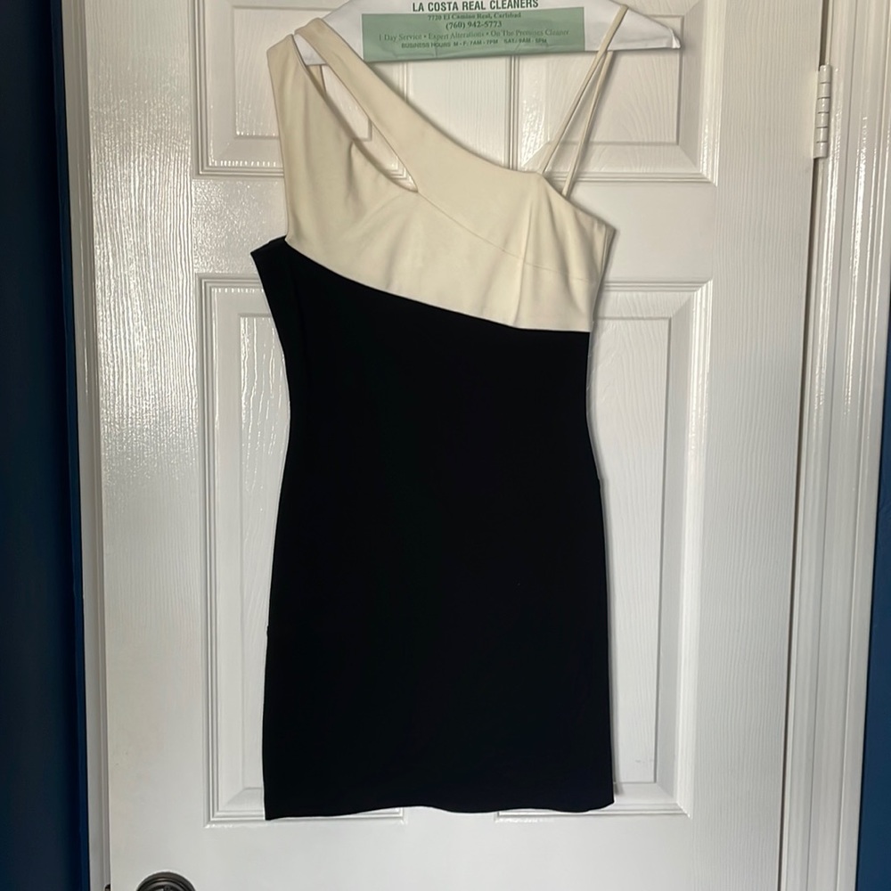 Black and cream dress
